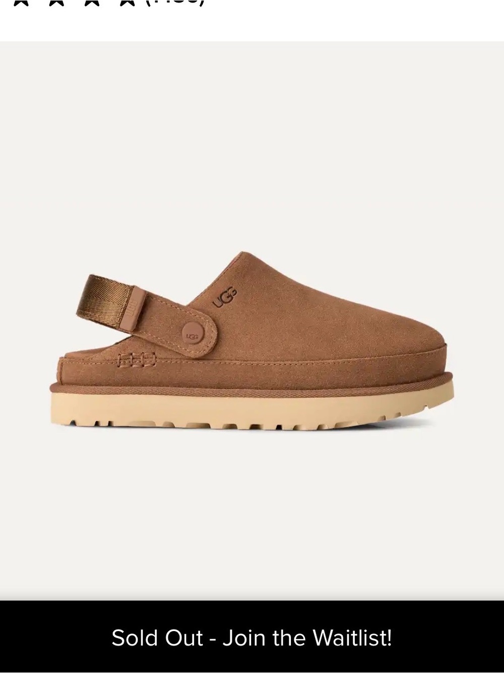 UGG Women's Chestnut Brown Suede Slingback Clog Mule